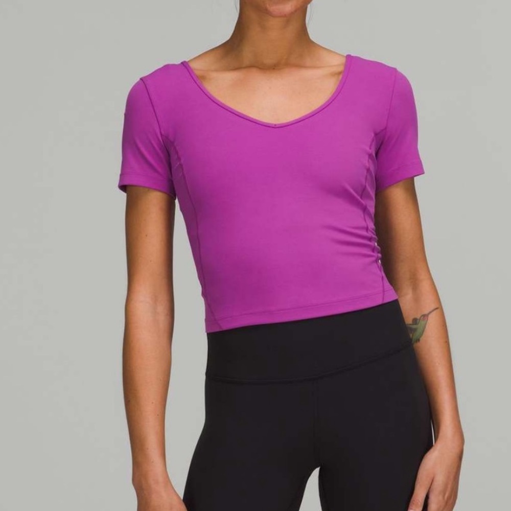 Lululemon Align Tee, Vivid Plum, size 4